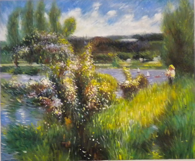 store falso d'autore seine at chatou di Pierre-Auguste Renoir